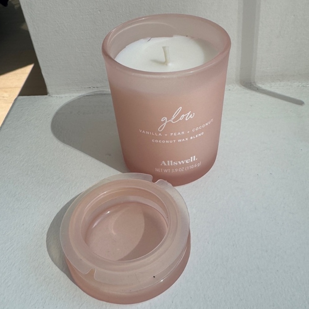 NWT Allswell 3.9oz Scented Spa Candle - Vanilla + Pear + Coconut scent